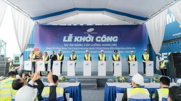 The Groundbreaking Ceremony for the Maritime Channel Upgrade Project to welcome large vessels