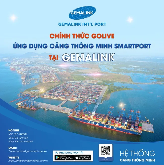 Gemalink chính thức triển khai ứng dụng cảng thông minh SMARTPORT